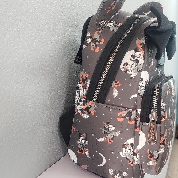 Loungefly Halloween Minnie Mickey Mini Backpack - Picture 2 of 7